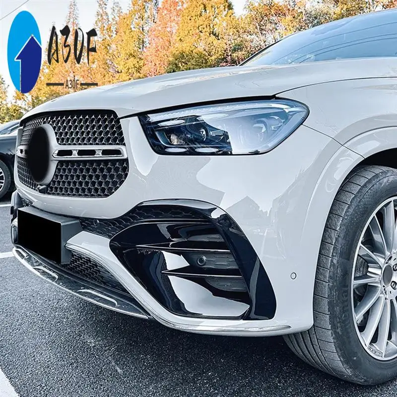 

A30F-For Mercedes Benz GLE Class W167 C167 GLE450 AMG 2024+ Front Bumper Fog Light Air Vent Grille Cover Trim