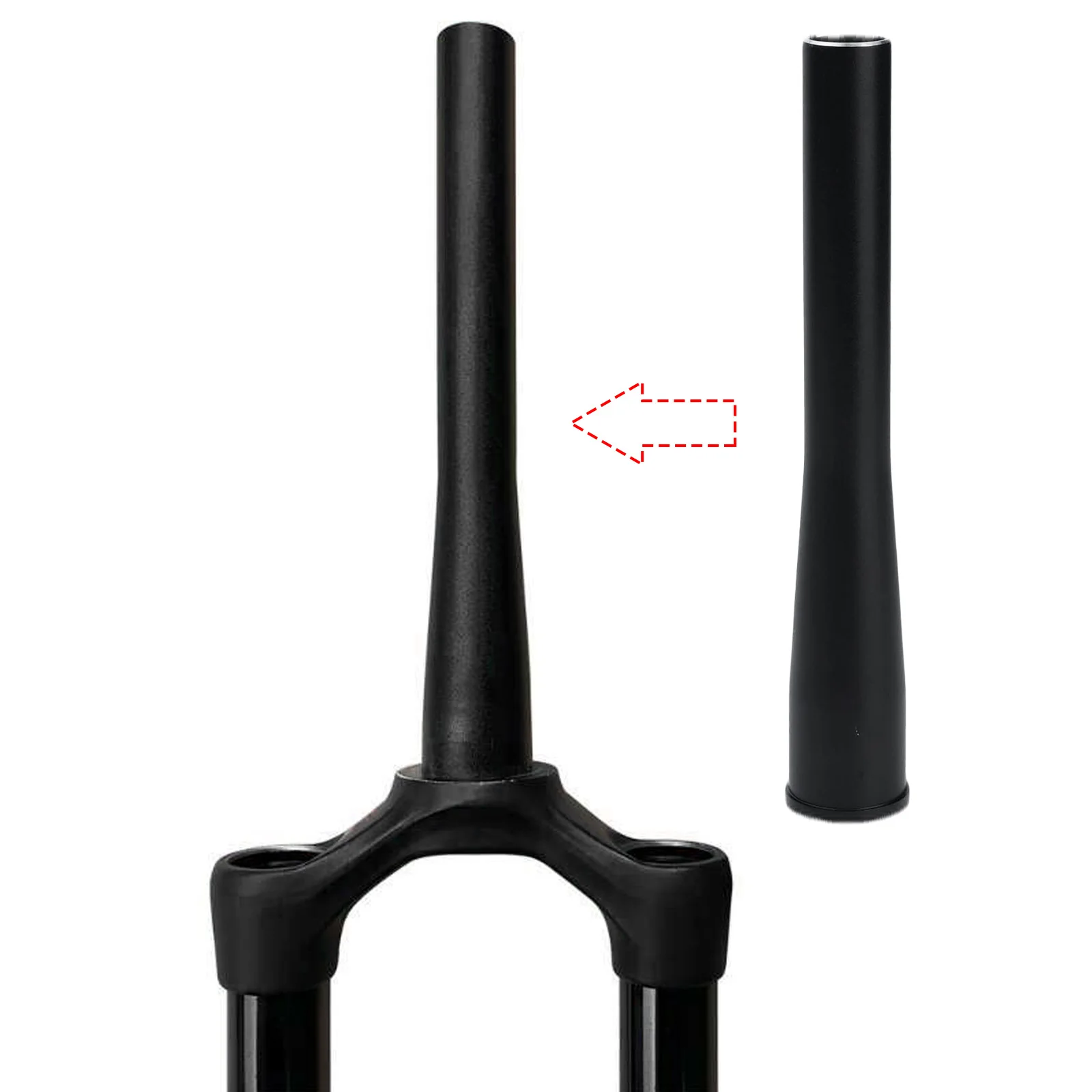 Bicycle Tapered Steerer Tube Front Fork Extension Head Tube Aluminum Alloy Bicycle Tool Accessories For Rockshox Forks