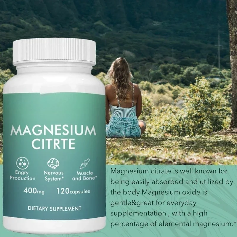 

Magnesium Citrate - Heart Health and Relieves Muscle Uncomfortable, Advanced Formula Supplement