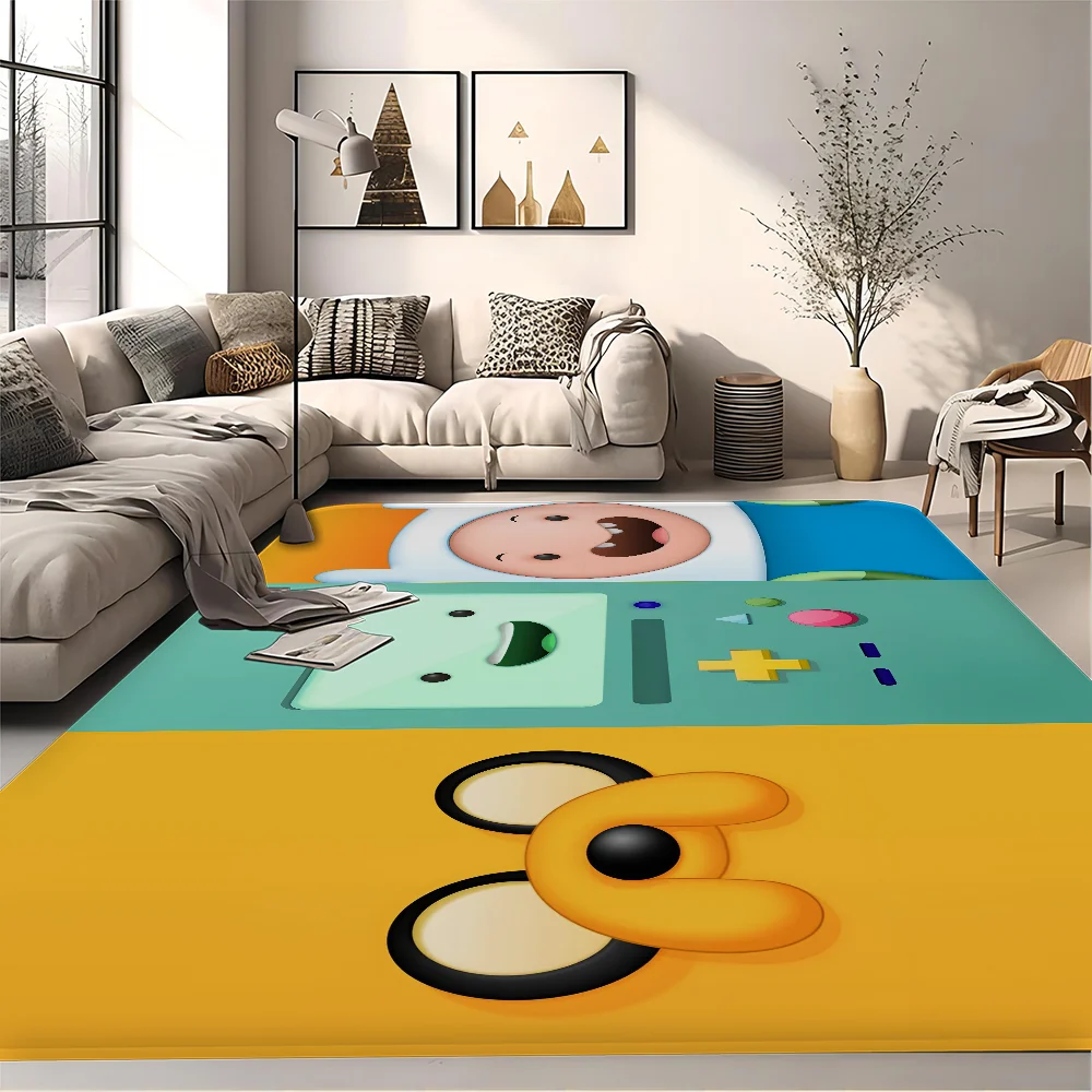 Cute cartoon adventure time Entrance Door Mat Nordic Style Bedroom Living Room Doormat Home Balcony Anti-Slip Modern Home Decor