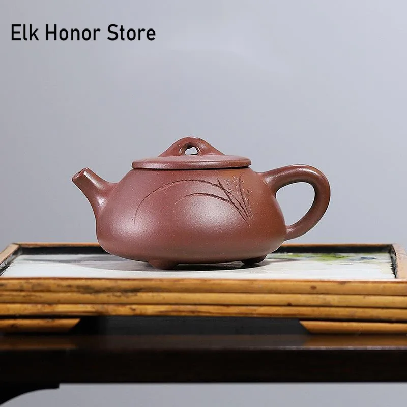 

170ml Classic Yixing Purple Clay Teapots Handmade Stone Scoop Tea Pot Kettle Zisha Beauty Filter Kettle Household Tea Set Gift