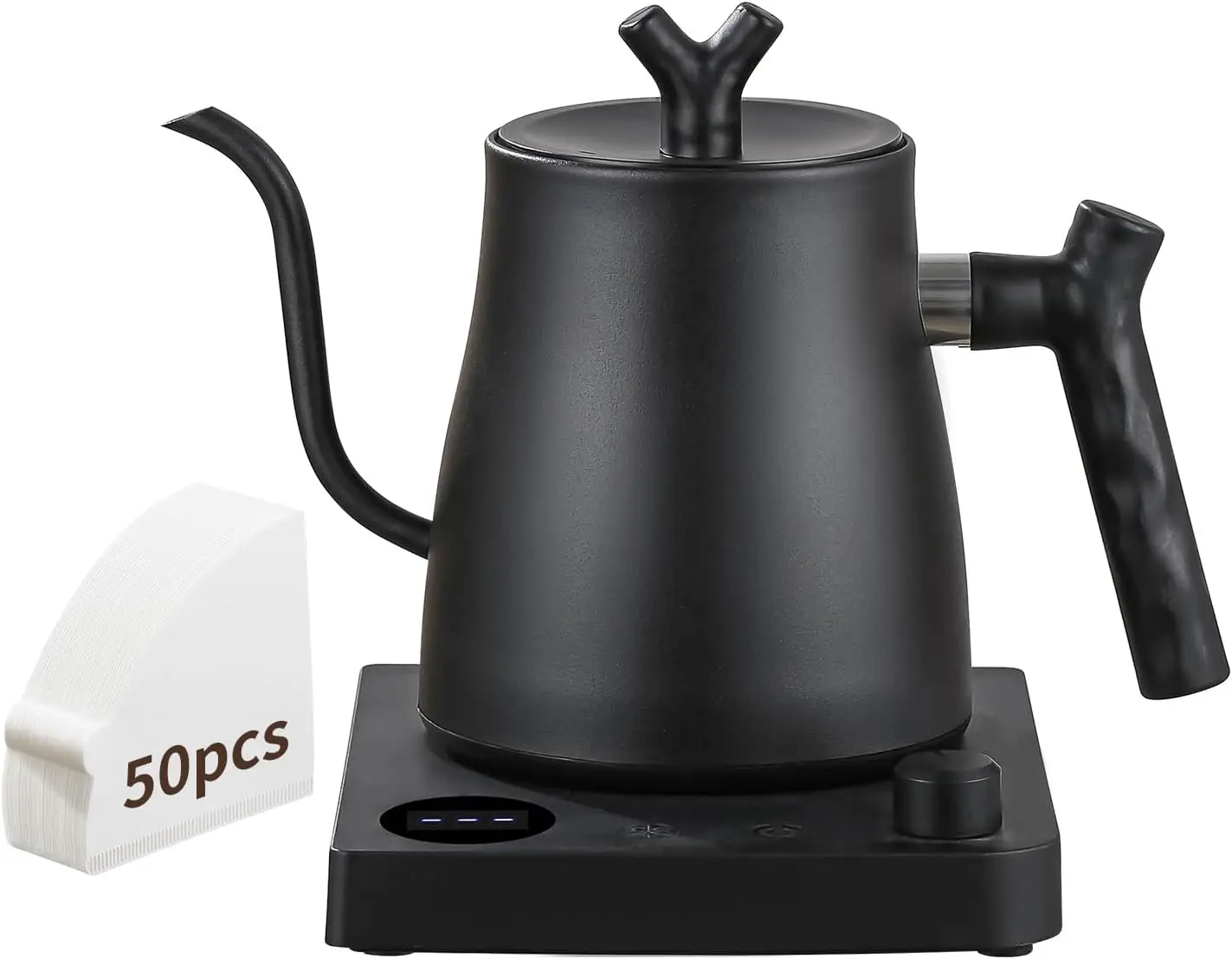 

Water Kettle Electric,Gooseneck Electric Kettle with 50pcs Coffee Filter,±1℉ Temperature Control, Fast Heating, Stainless
