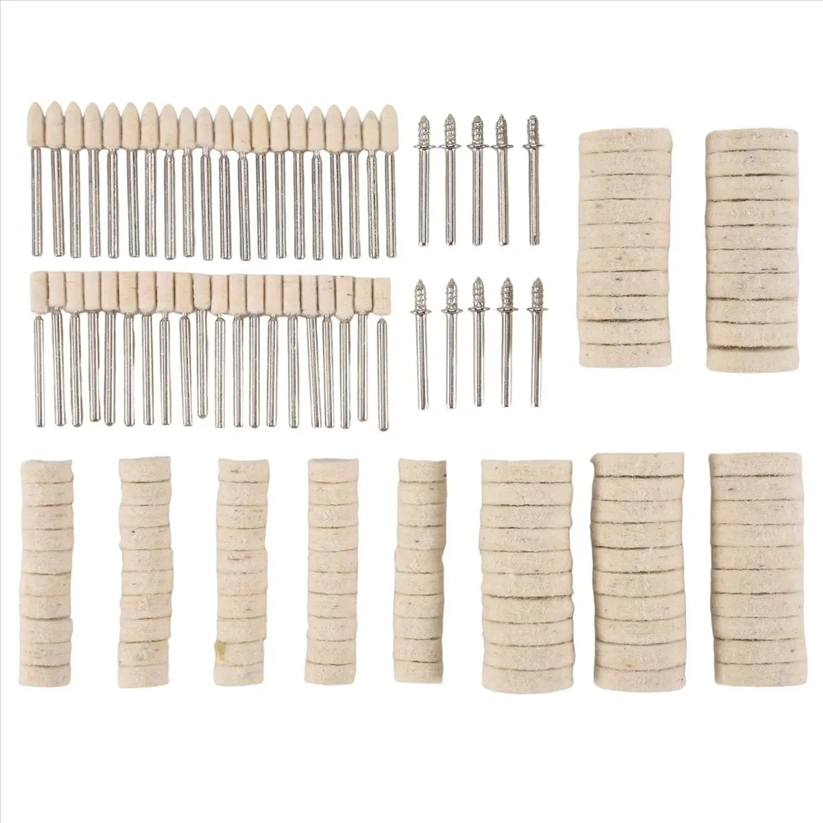 PROMOTION!140Pcs Felt Polishing Attachment Set Wool Felt Polishing Disc Polishing Heads Turning Tool Accessory
