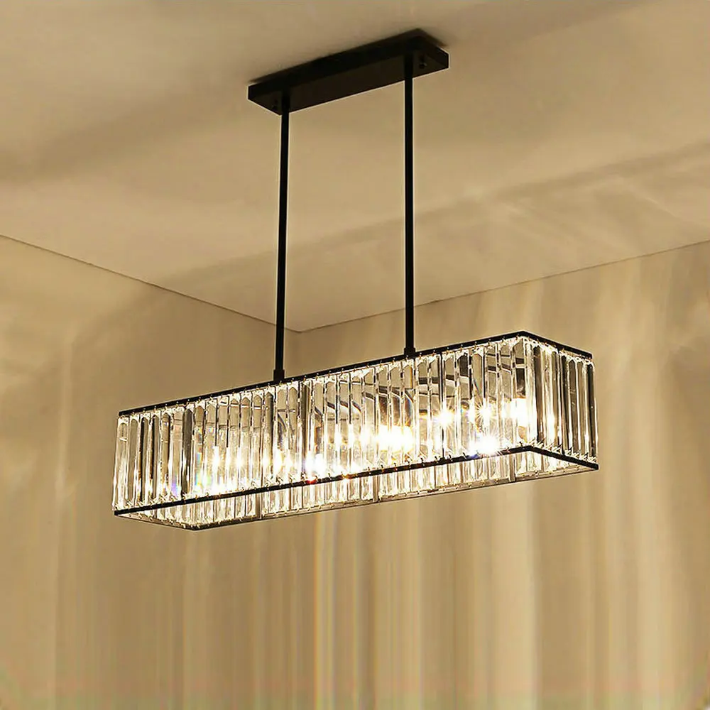 moderno candelabro de cristal led bronze preto hanglamp sala de jantar luminarias lampada industrial luzes e27 01