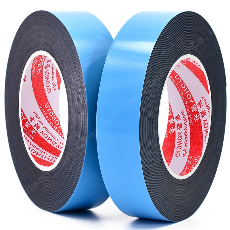 Blue Film Black Foam Double-Sided Tape Car Balance Block High-Density High Adhesion Household Waterproof High Temperature