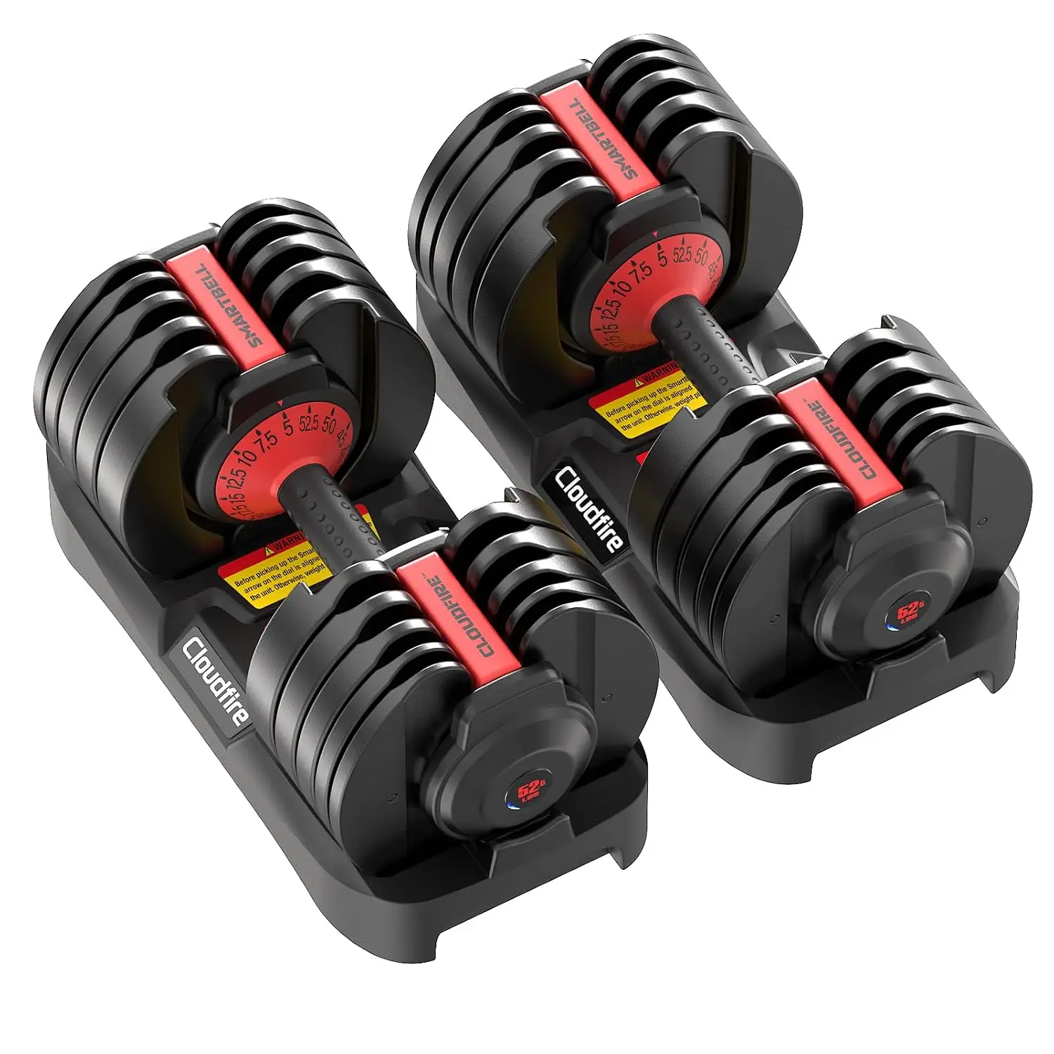Adjustable Dumbbell Set 52.5/25 lbs 15/9 Weights with Safe Locking System & Anti-Slip Handle for Home Gym Workout, Customized