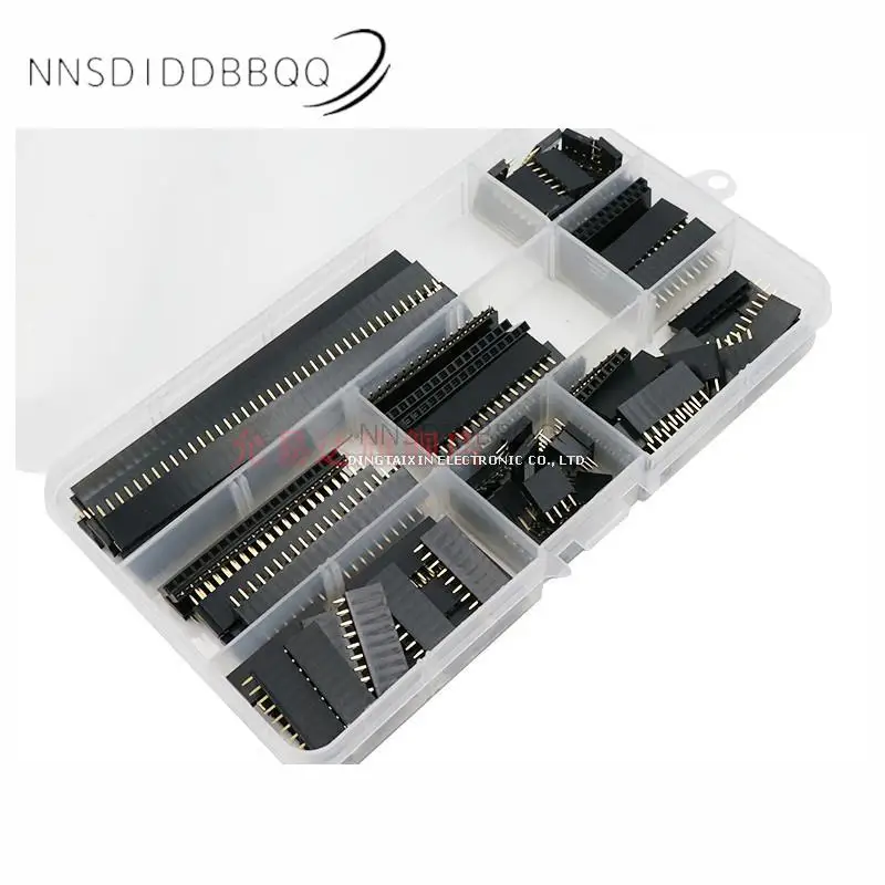 8 tipi 120pcs PCB Board Assembly Kit Single Row femmina Base Box 2.54mm connettore presa Pin a fila singola