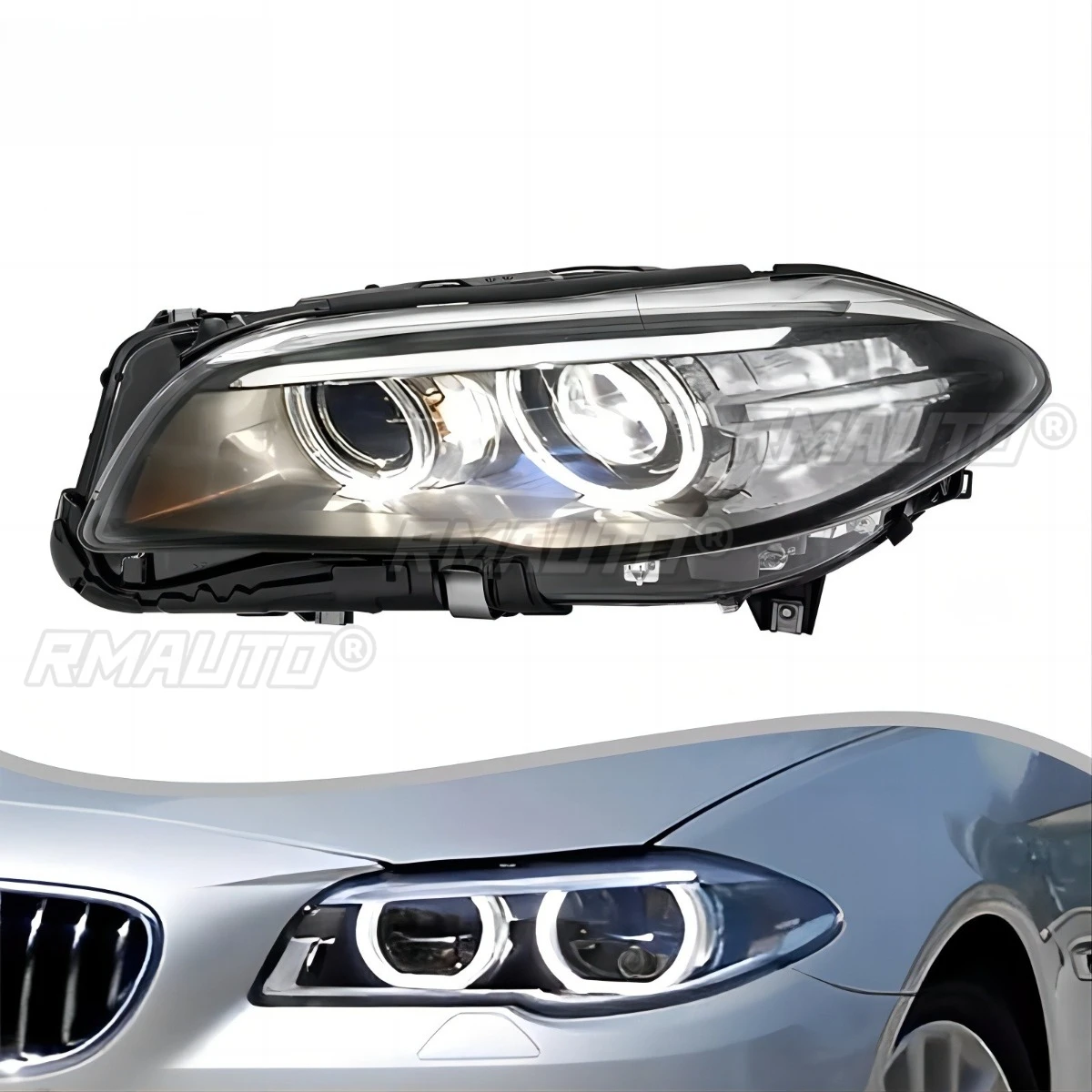 

Left Right Fog Lamp LED Daytime Light Front LED Headlamp Assembly Wide Light Corner Lamp For BMW 5 Series F10 F18 2014-2017