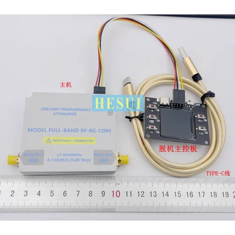 LF-6GHZ-120DB bidirectional RF NC attenuator module sensitivity measures high isolation