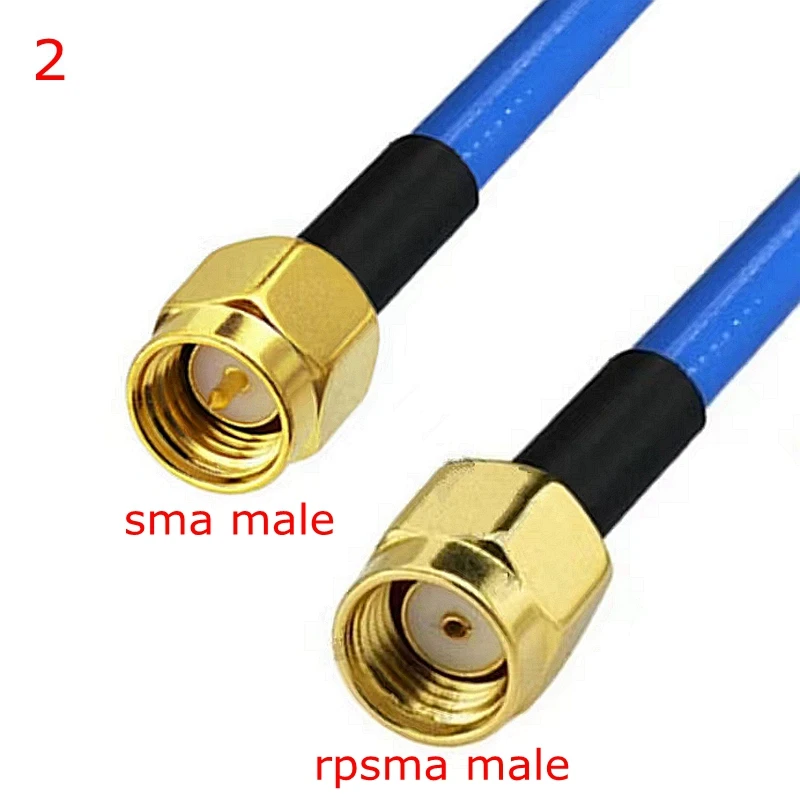 RG-402 Cable SMA To SMA Male Female Connector RPSMA To SMA Right Angle Crimp for RG402 High Frequency Test 50ohm Fast Brass