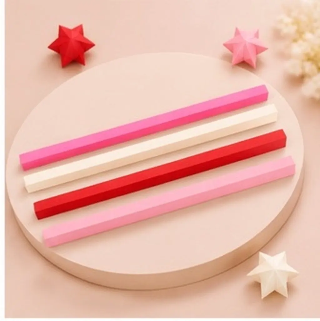 5400Pcs DIY Origami Star Paper Strips Double Sided Bright Colors Folding Lucky Star Origami Paper Strips for Crafts Decorations