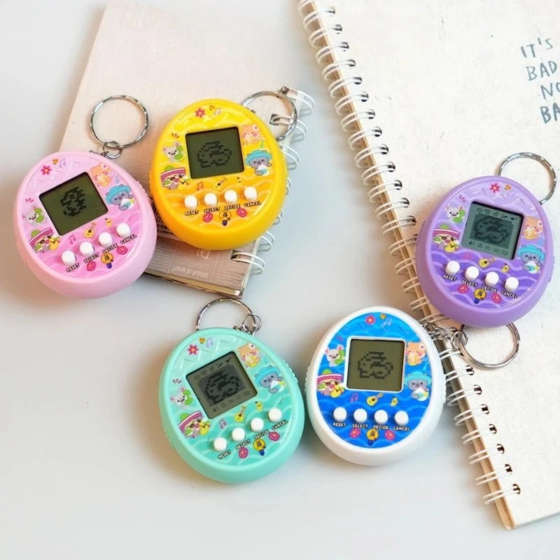 Electronic Feeding Pets Game Toys Virtual Digital Animals Toys Mini Screen Cultivation Game Machine Keychains Children's Gifts