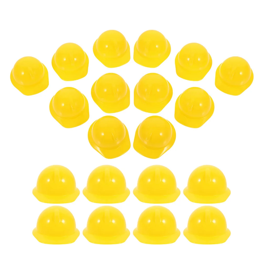 Mini Construction Hat Plastic Safety for DIY Bird Chicken Helmets Accessories