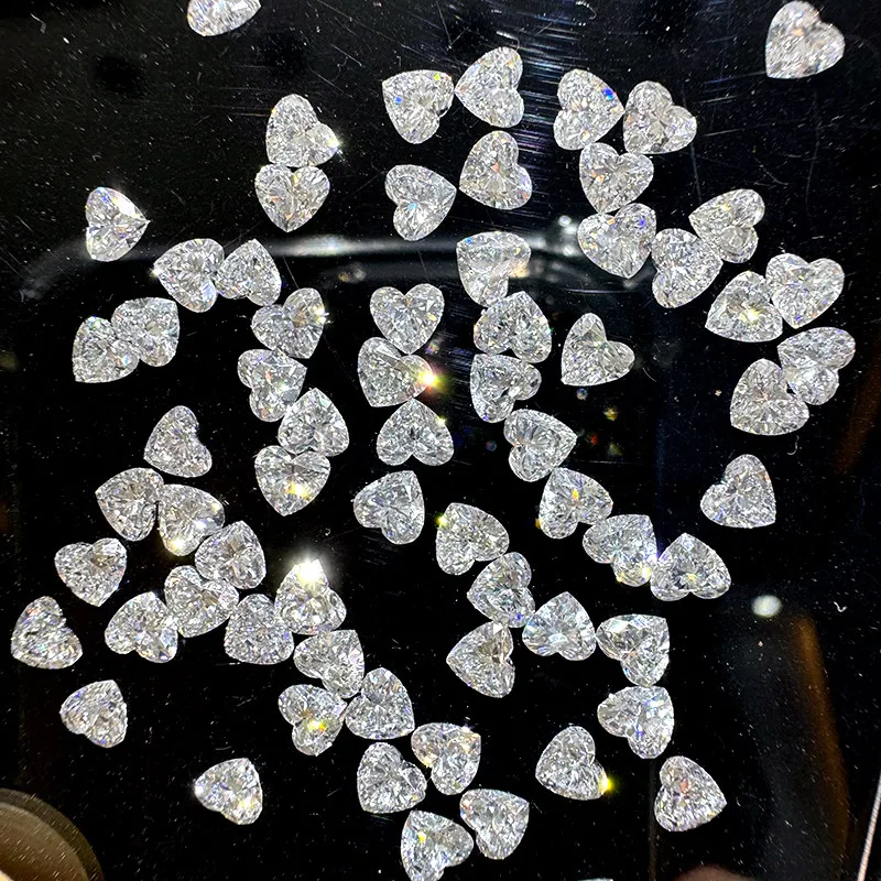 Melee Lab Grown Diamond Heart cut 3mm 3.5mm 4mm 5mm 6mm D E color VVS VS 100% Real Loose Diamond Small Lab Diamond Side Stone