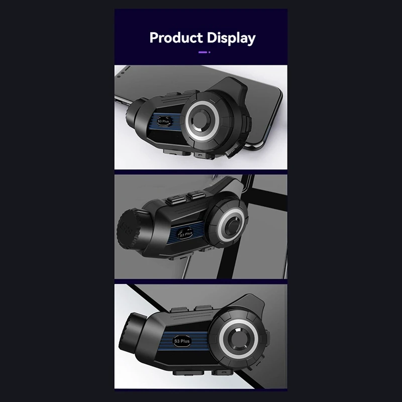 N11R- S3 Plus Motorradhelm Bluetooth Intercom Headset 2K Videorecorder DVR Dash Cam unterstützt 6 Personen