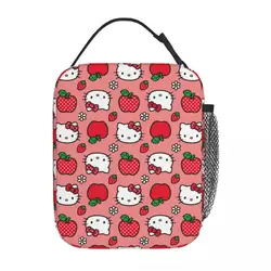 Hello Kitty Merch Insulated Lunch Bags Sanrio Cartoon Print Food Bag Container Causal Thermal Cooler Bento Box For Outdoor