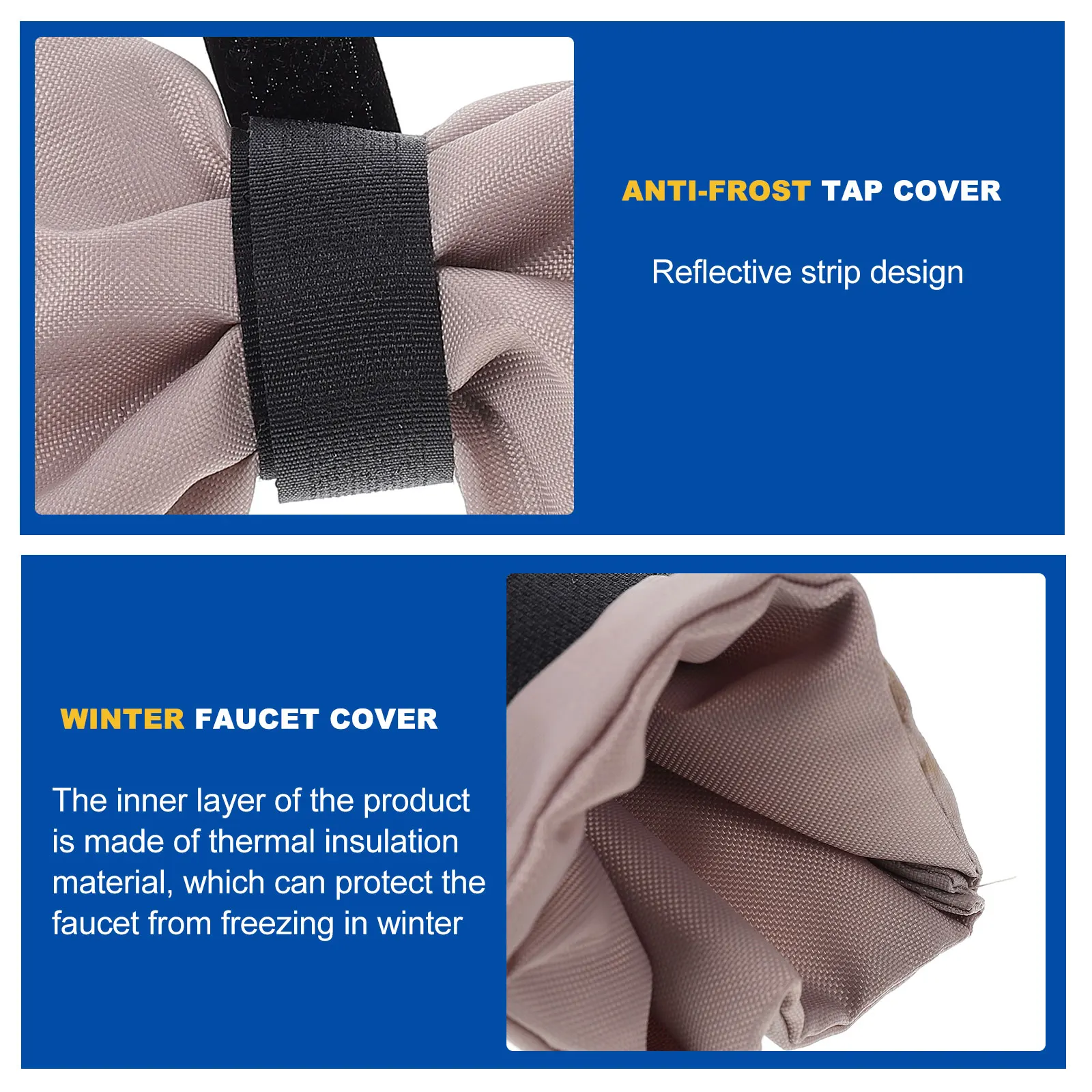 3Pcs Outdoor Faucet Cover Anti-Freeze Tap Protector Insulated Water Faucet Cover Winter Freeze Protection Outdoor Use