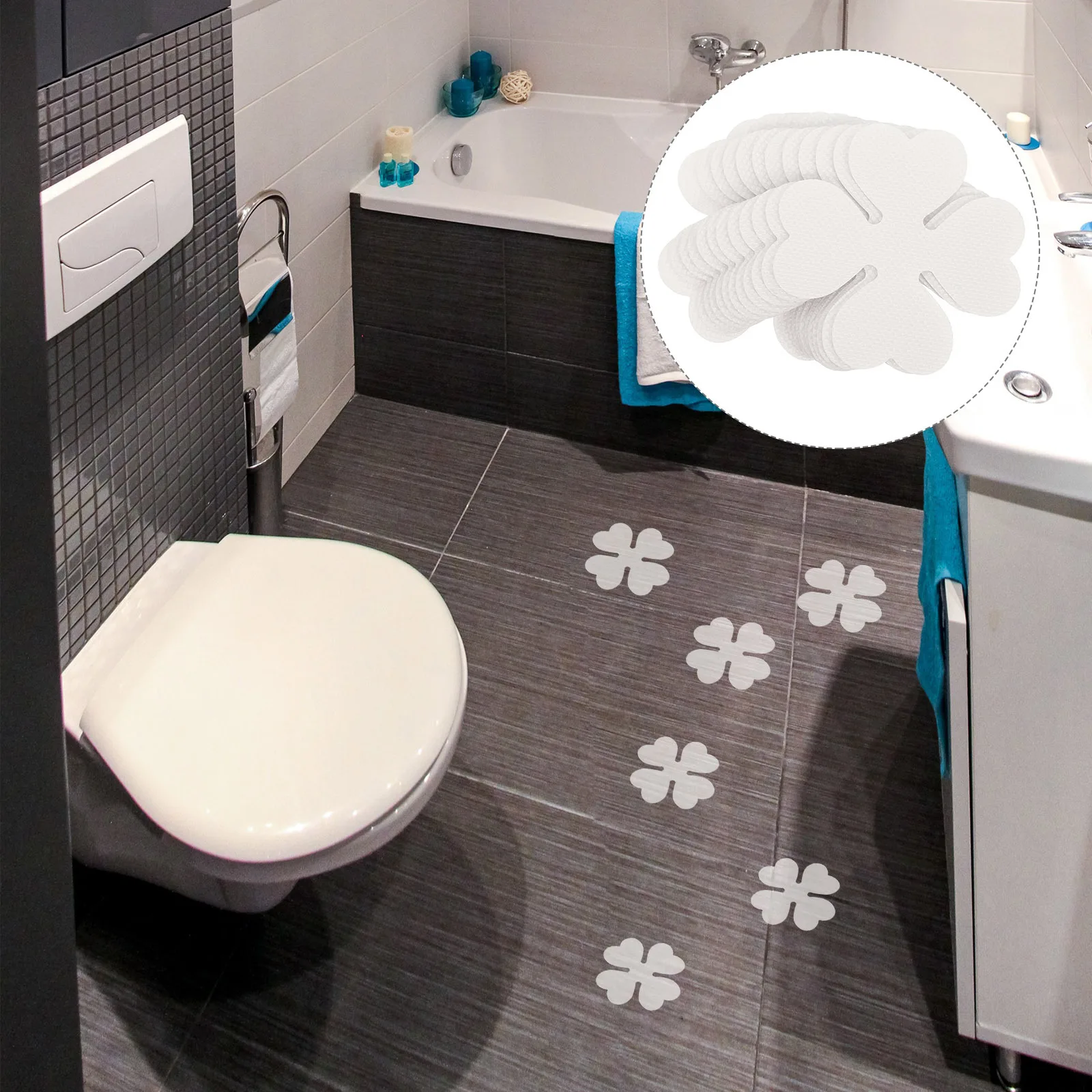 

12pcs Bathtub Slip Adhesive Stickers Non-Slip Bathtub Sticker Waterproof For Bathroom Shower Floor Stairs Anti Slip Stickers