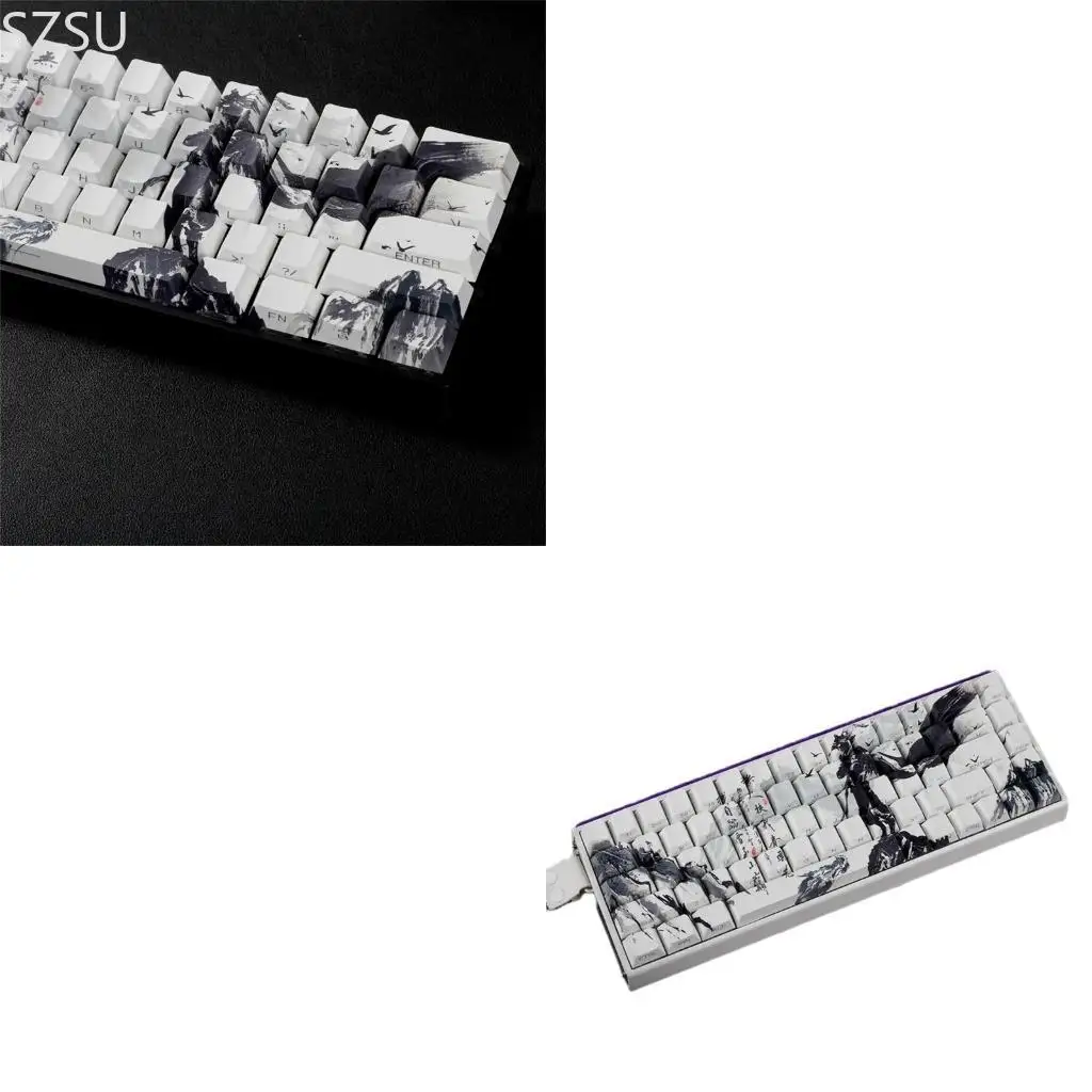 

SZSU Original Profile Keycaps PBT Dyes Sublimations Side Printed With The legends of chusen Keycaps For 60% 68% Keyboards