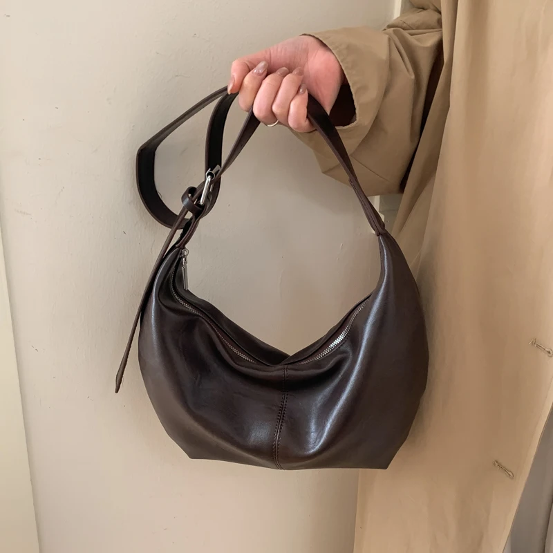 

New Handbag Purse for Women PU Shoulder Bag Causal Crossbody Bags Female Luxury Designer Clutch Ladies Crescent Hobo Bag