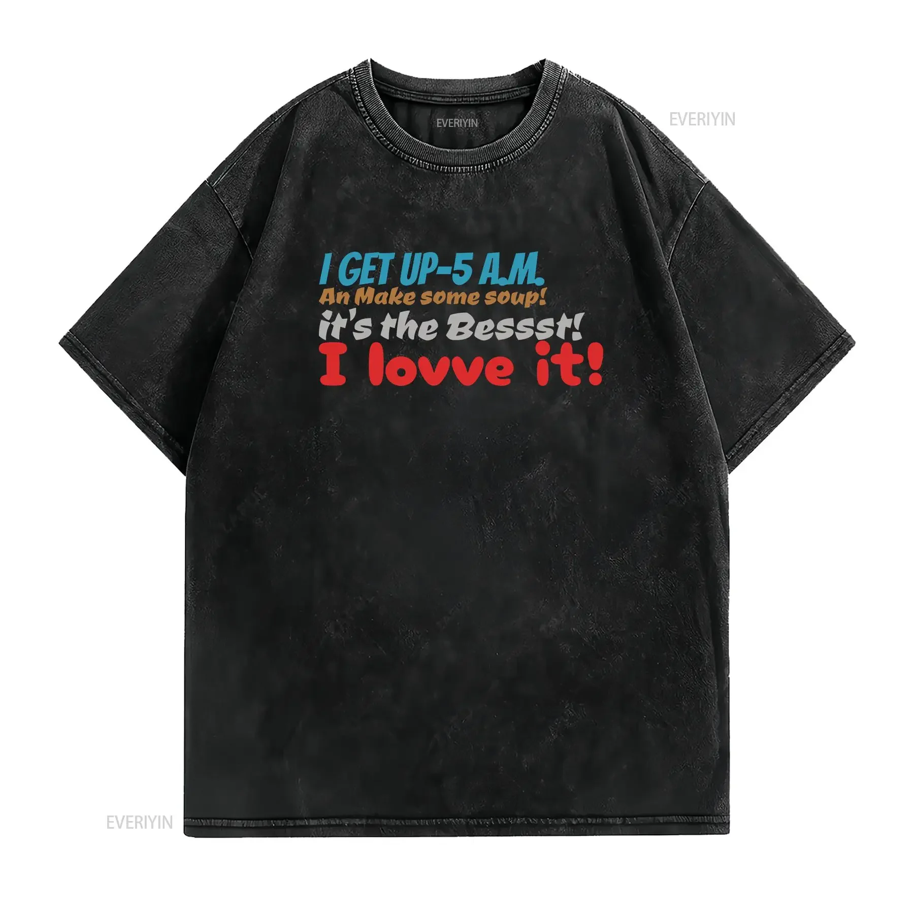 Jersey  T Shirt S it's a nacho thing libre Movie Quote the bessst soup vintage Washed Casual Stretched Top For Everyday Wear