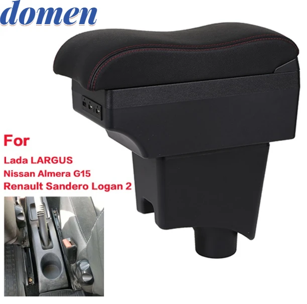 

For Nissan Almera G15 Car Armrest Box For Dacia Renault Sandero Logan 2 Armrest Box For Lada LARGUS Armrest Box Armrest Retrofit