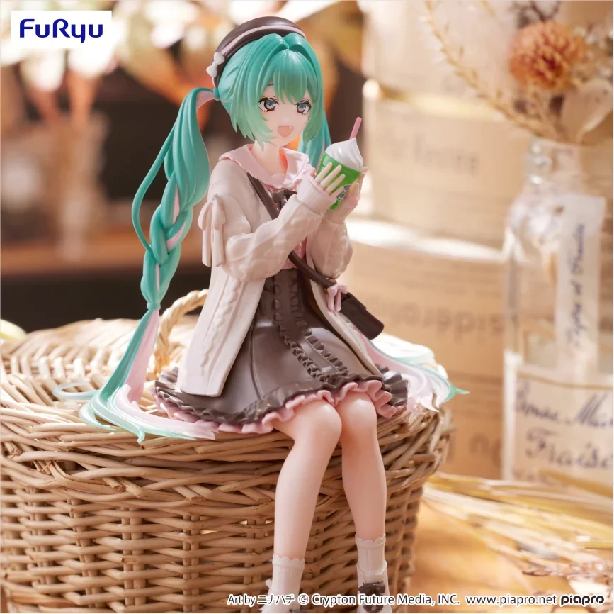 Hatsune miku anime figura outono promessa linda menina fuyu miku figma desktop chassi carro ornamento brinquedo presentes