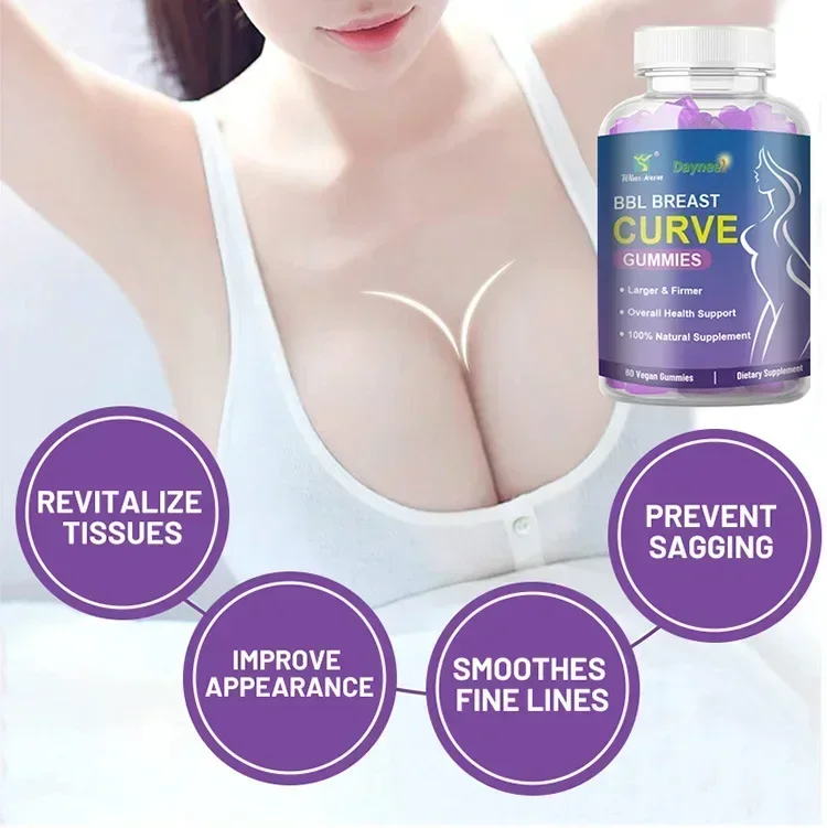 1 Bottle BBL Breast Curve Gummies Buttocks Butt Firming Breast Lifting