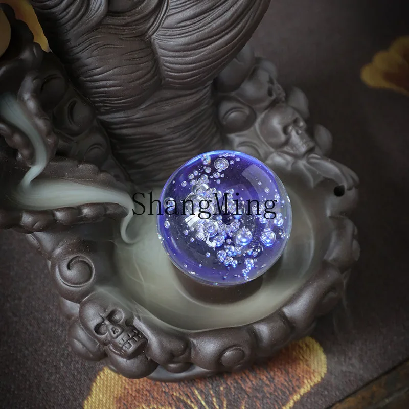 

CL backflow incense burner home creative ornament zen incense ware black purple sand bergamot incense burner