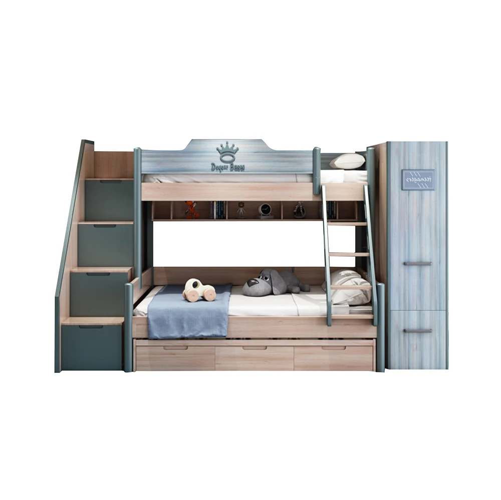 New model storage bunk beds with desk kids bunk beds storage and stairs