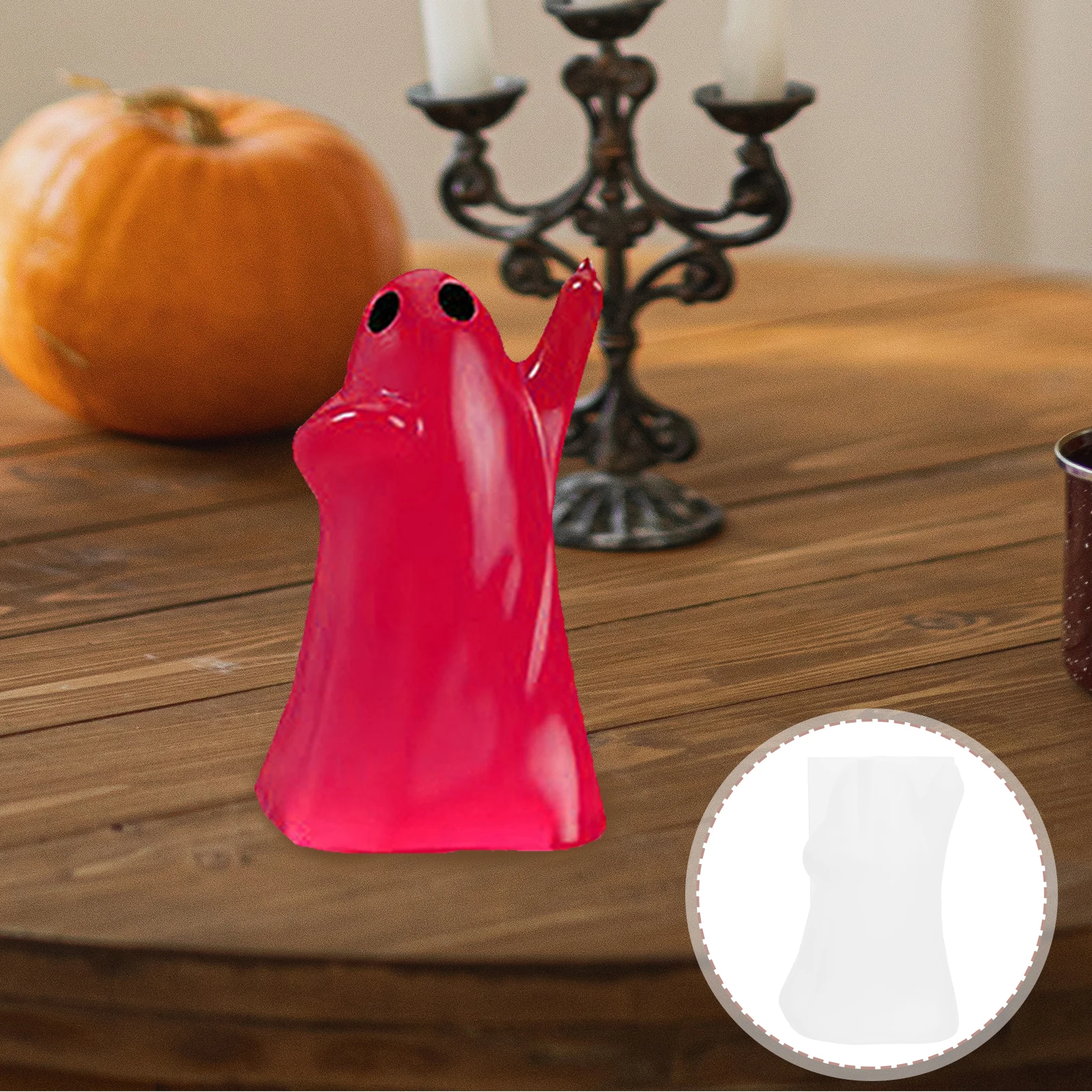 

3D Halloween Ghost Silicone Mold For Making Diy Crafts Epoxy Soap Desktop Ornament Multi-Functional Ghost Shape Mold