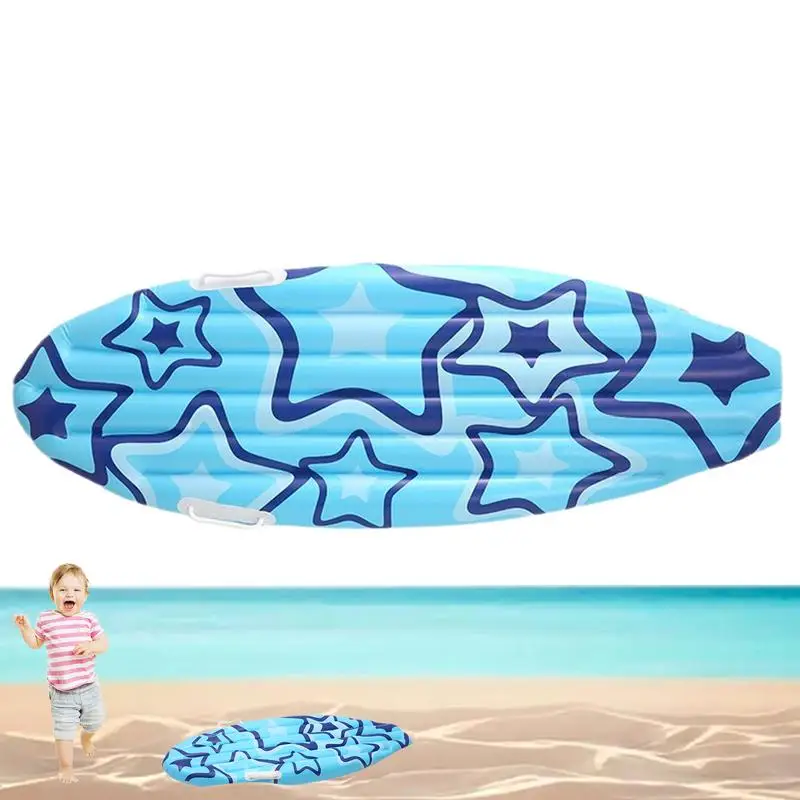 Lightweight Swimming Floating Mat Star Pattern Portable Adult Bodyboard PVC Inflatable Swimming Bodyboard With Dual Side Handles