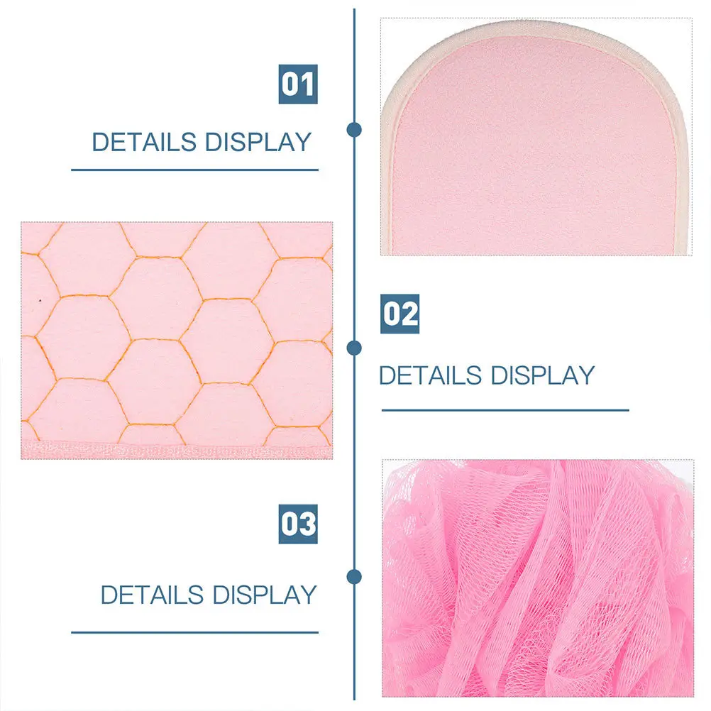 

1 set 1 Set Portable Bath Towels Combo Assorted Scrubbing Tools Long Handle Exfoliating Gloves Shower Balls Bathing