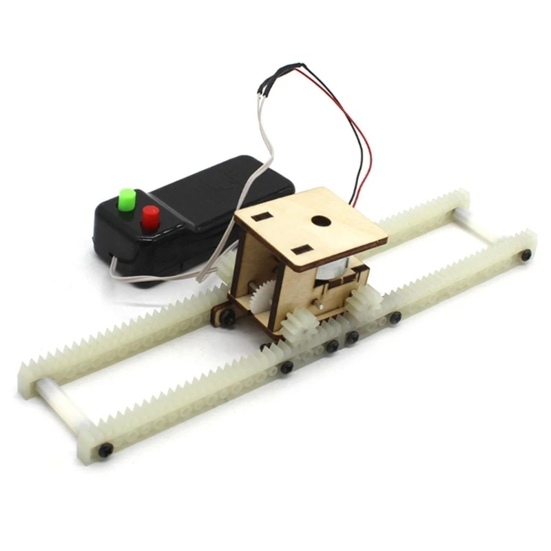 STEM Project DIY Car Model with Powered Movement, Visible Gears and Gear Track Design for Classroom Science Activities 15UB