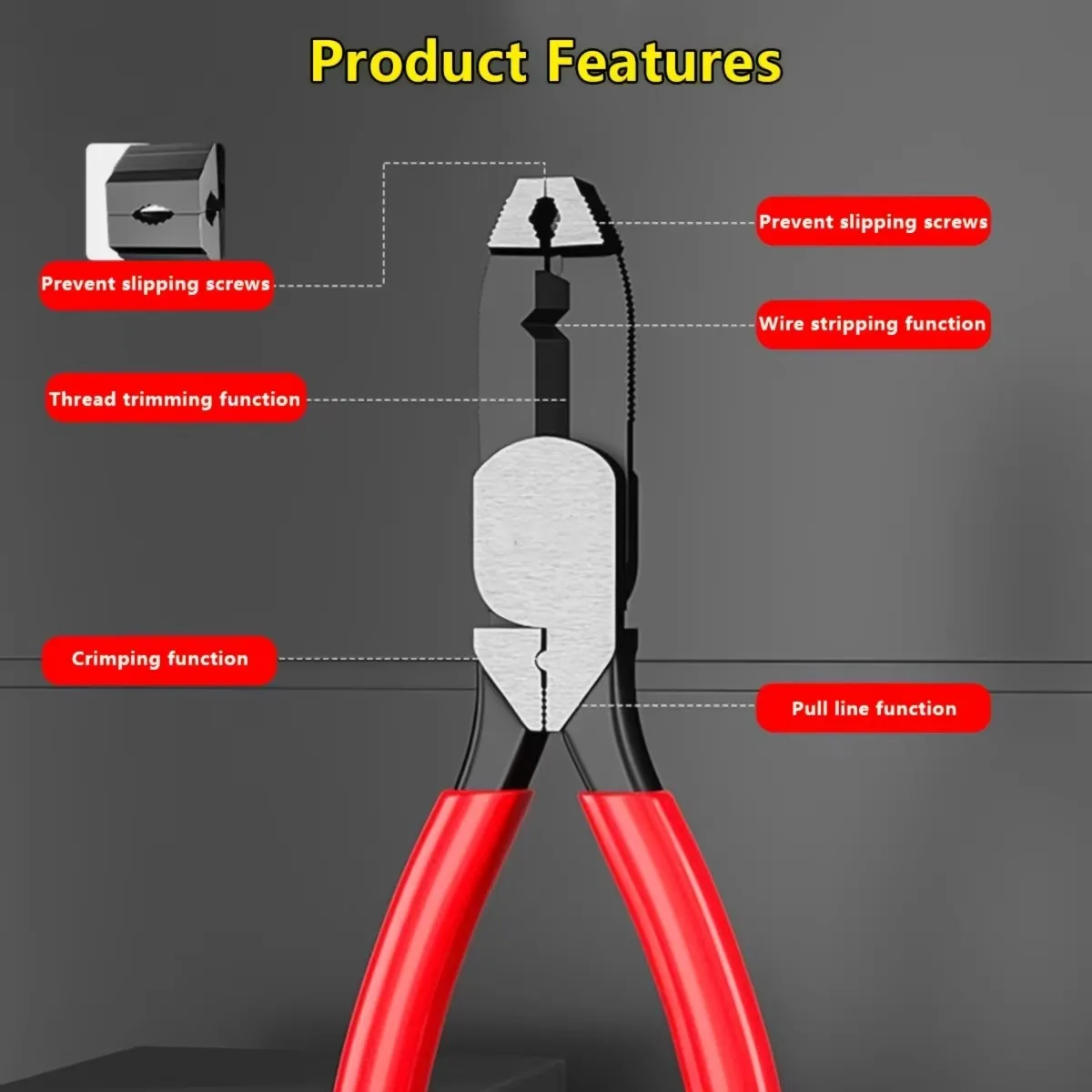 Multi-Disassembly Slip-tooth Screw Pliers Screw Removal Pliers Slip-wire Pliers Slip-wire Screw Pliers Rusty Wire Removal Pliers