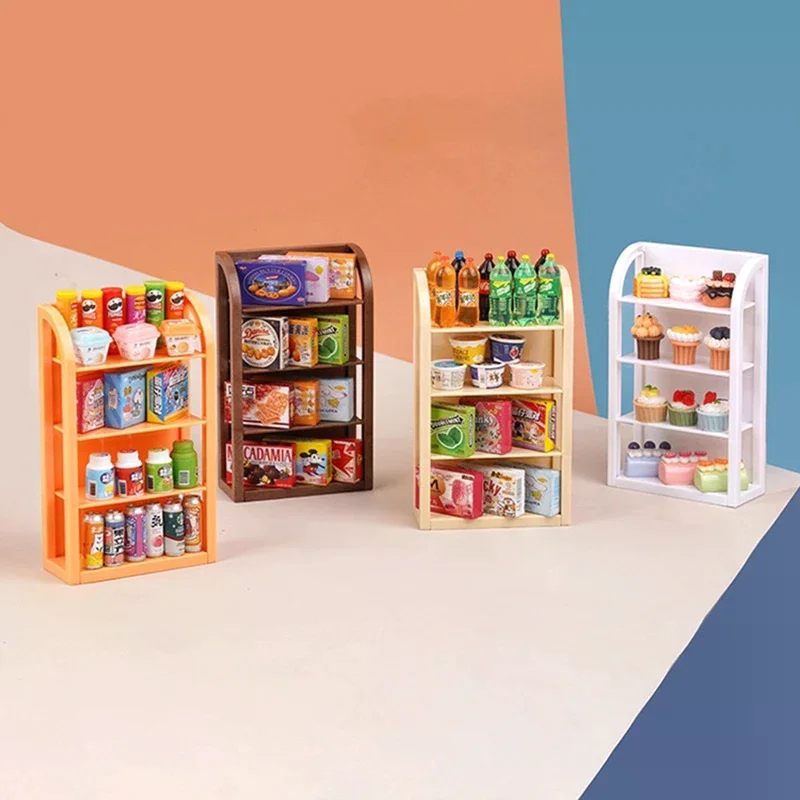 1:12 Dollhouse Miniature Supermarket Shelf Display Stand Storage Rack Scene Decor Toy Doll House Accessories