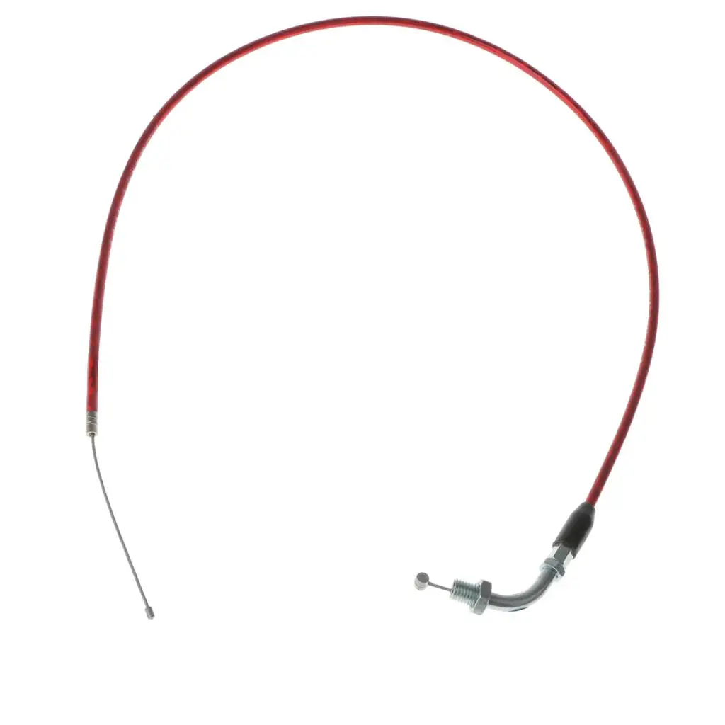 PREMIUM RED 110/125/140cc PIT DIRT BIKE THROTTLE CABLE XSPORT Angled connection