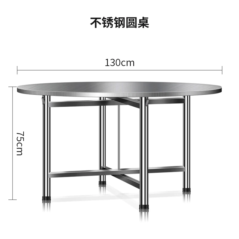 Stainless steel home dining table swivel with turntable round