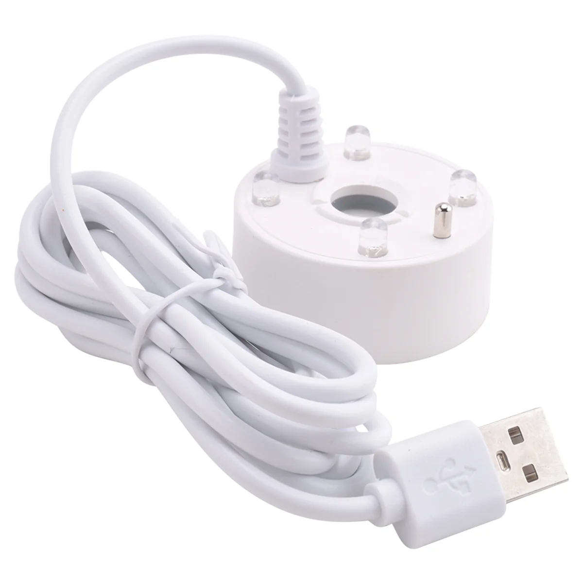 미스터 포그 미스트 메이커 USB 포트 4색 LED 조명 미니 미스트 포그 머신 실내 분수 정원 연못 물 분무기 분무기 화이트