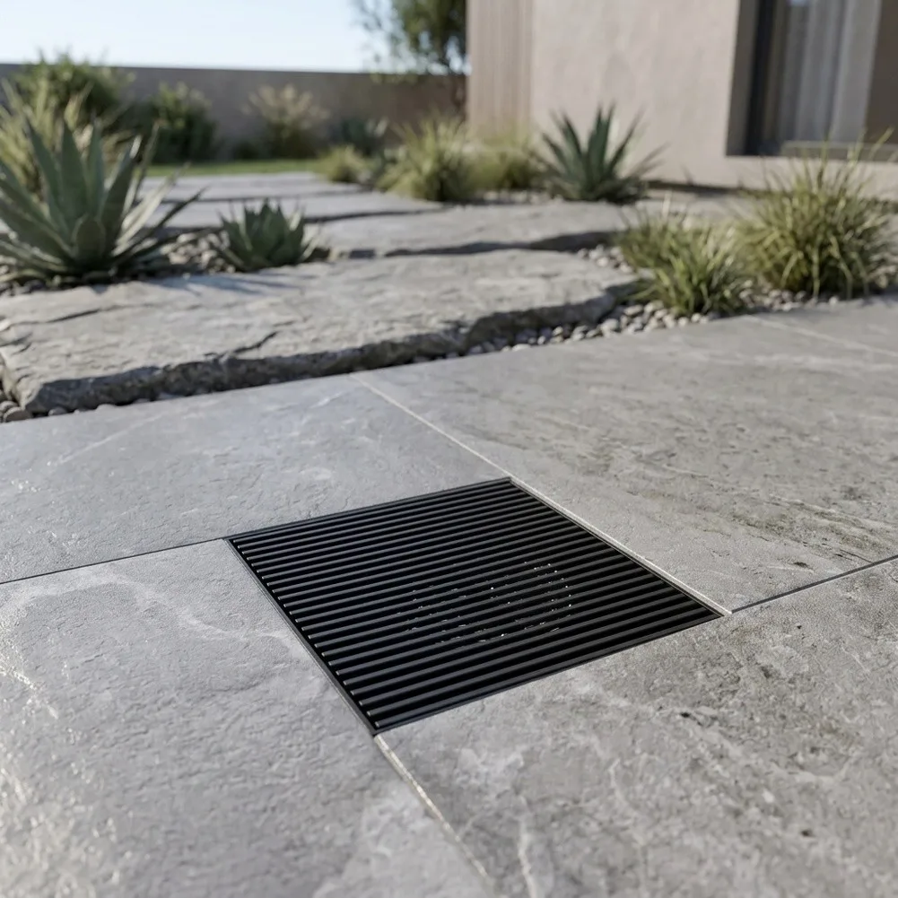Floor Drain with Deep Water Seal Core to Block Sewer Gases Flies and Small Bugs in Shower Rooms Patios and Courtyards