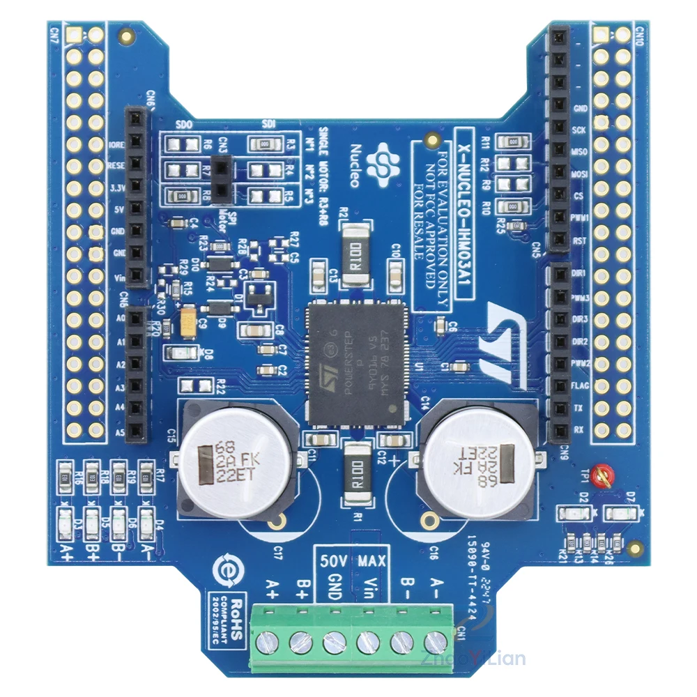 For X-NUCLEO-IHM03A1 10A RMS Stepper Drive Module 128 Microstep Overheat Overcurrent Protection Board