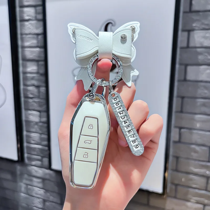 TPU Car Remote Key Case Cover Protect Shell Fob For Chery Icar 03 Icar03 AIQAR EQ7 EQ5 EQ3 JAECOO J6 J7 J8 Accessories