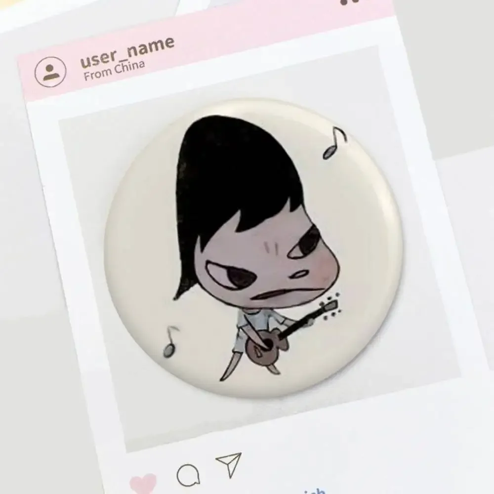 Y-Yoshitomo N-Nara Y2K Ästhetische weiche Anstecknadeln, lustige „I Love D-Domo“-Abzeichen, handgefertigte Brosche für Kleidung – Detail 8