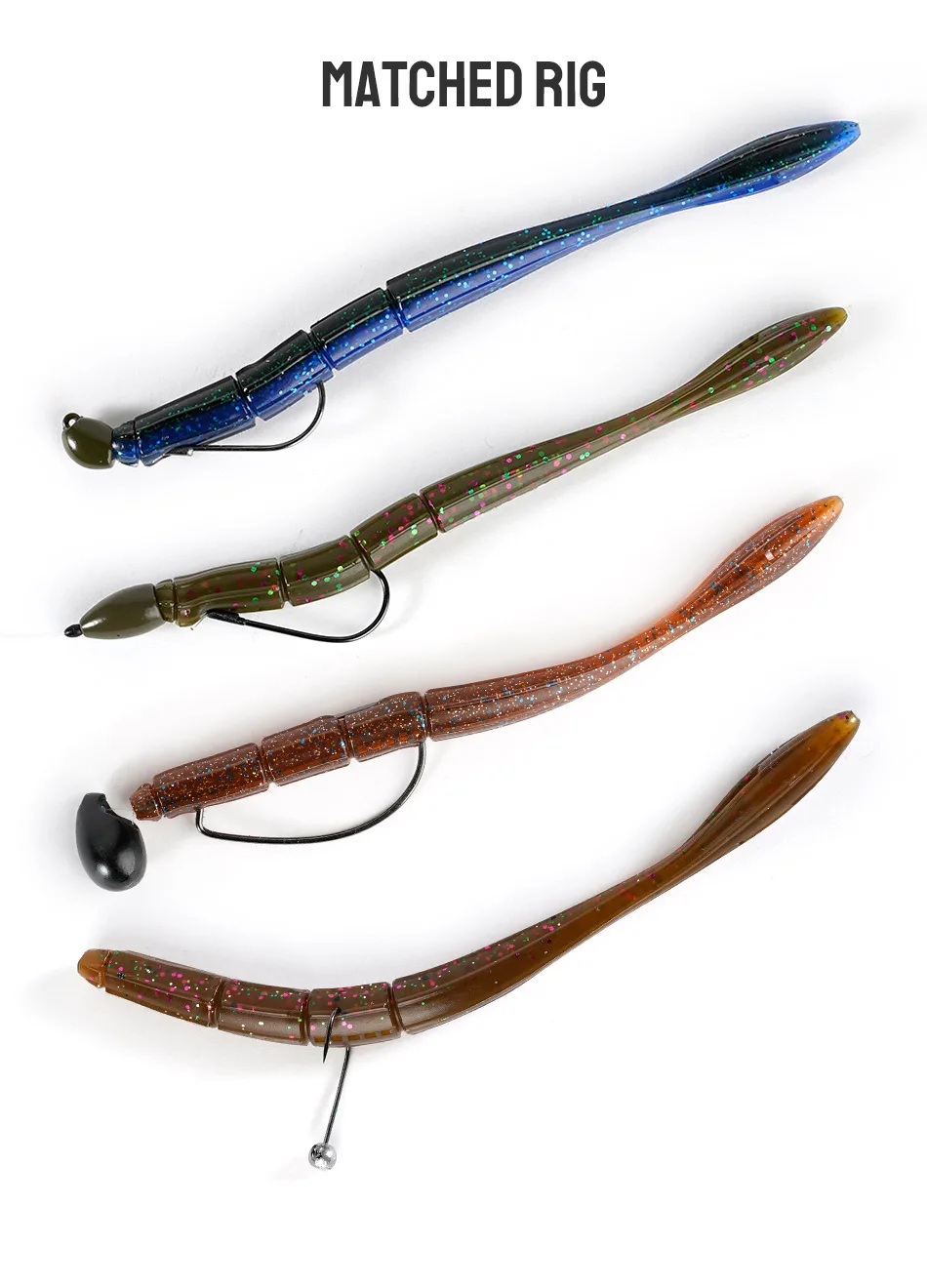 NOEBY Stick Worm Soft Lure 15,5cm 6" 8,4g Bubble Bult Drop Shot Silikon Kunstköder für Barsch und Hecht, Swimbait Angelköder – Detail 8