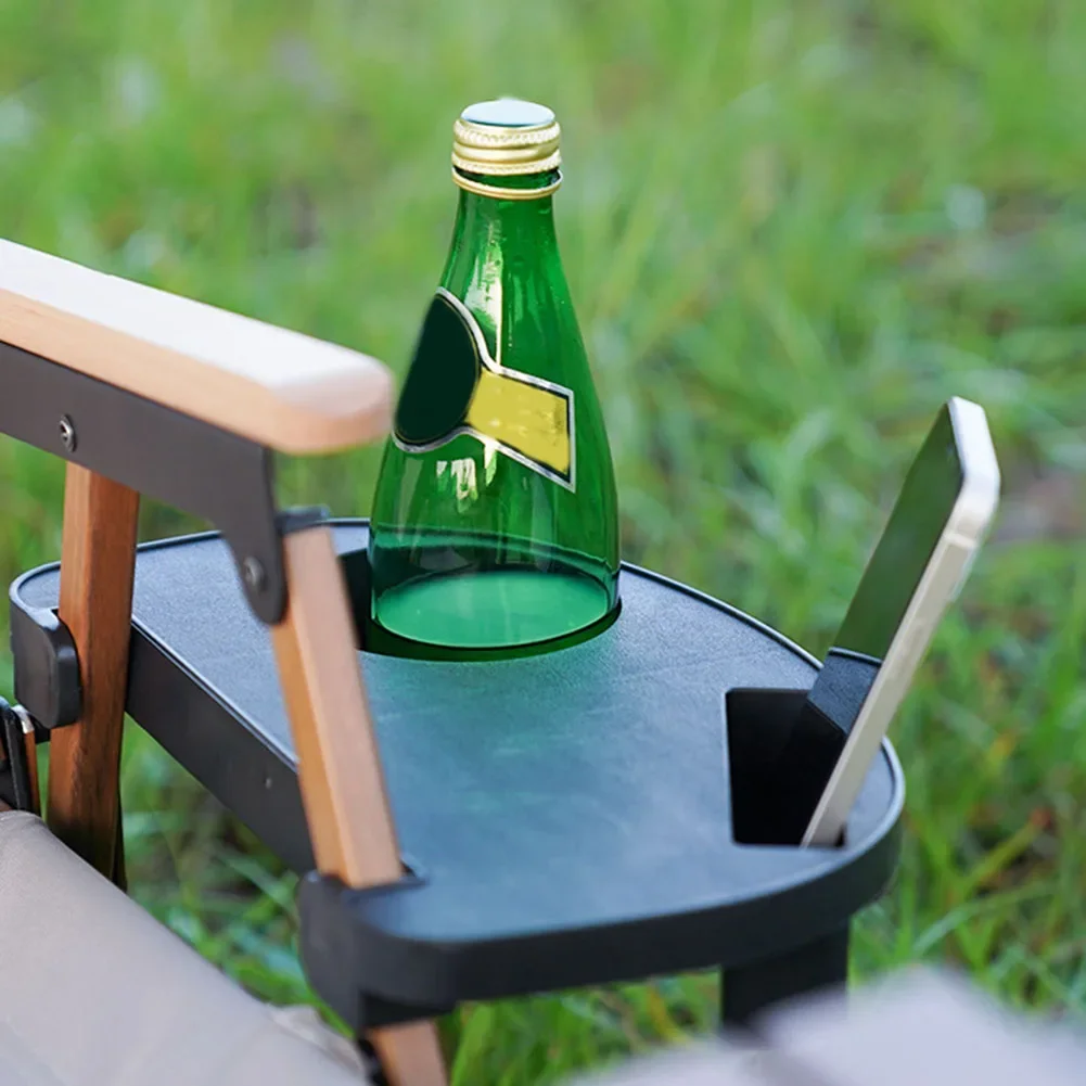 Outdoor Chair Side Table Folding Chair Tray Camping Approx. 11.0 2.2 1.5 In Built-in Cup Holder Compact Design
