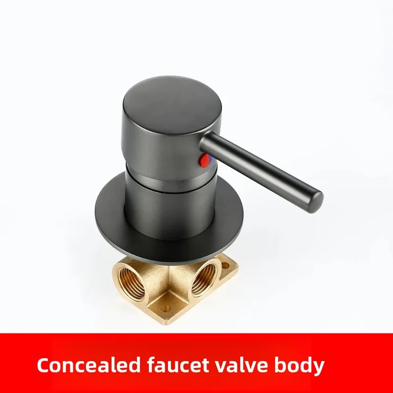Concealed Faucet Body Switch Embedded Wall Row Embedded Basin Split Type Hot and Cold Mixed Water Control Valve