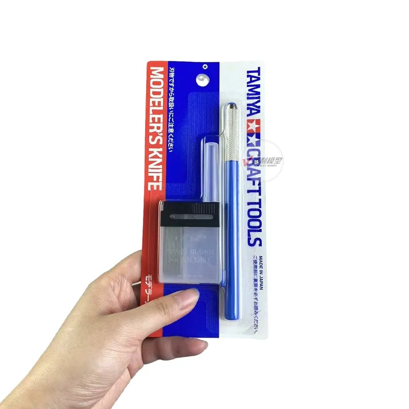 Tamiya 69943 Modeler's Knife Blue w/Replace Blade 25pcs 74075 for Assembly Model Craft Tools Hobby DIY Cutter