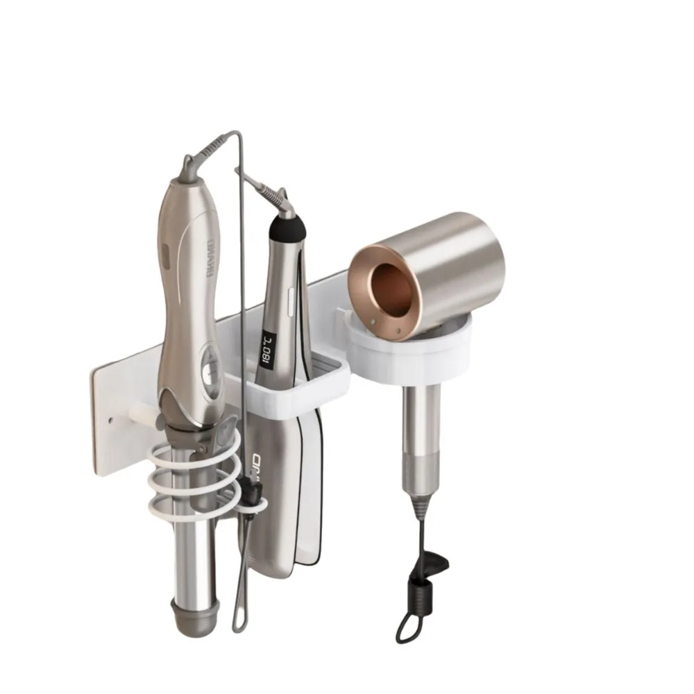 

Durable Aluminum Hair Dryer Holder 3 in 1 Rustproof Hair Dryer Bracket Wall Mounted Space Saving Toilet Blower Holder Toilet
