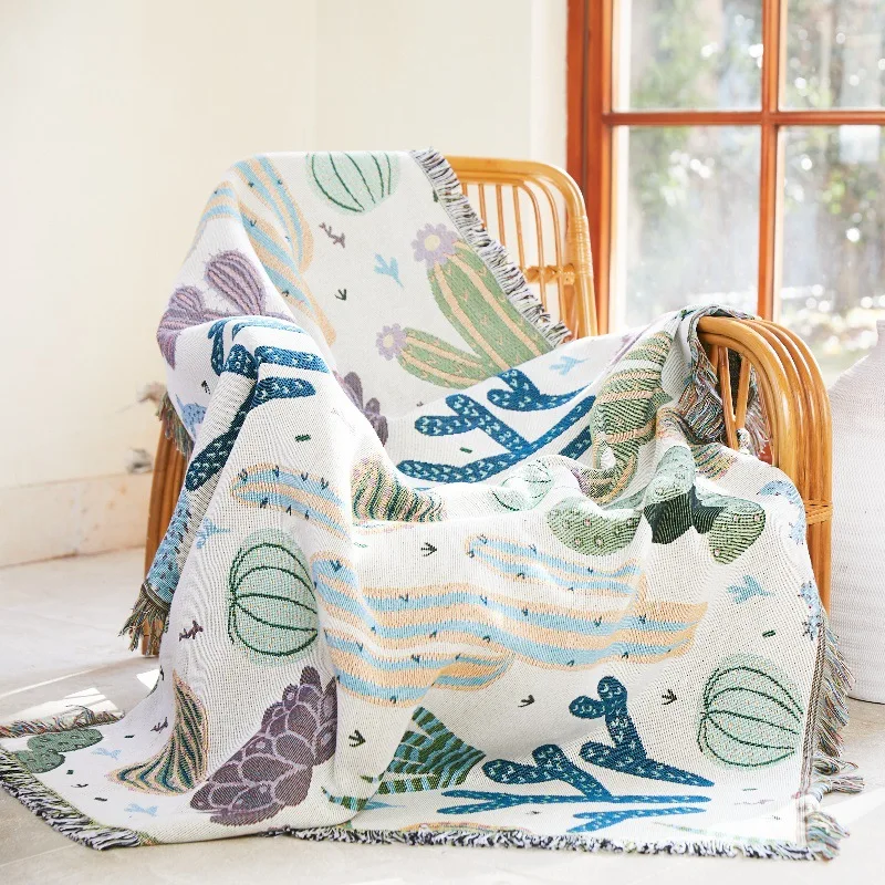 

Nordic Personality Creative Throw Blanket Sofa Cover Girl Outdoor Camping Blanket Leisure Bedspread Picnic Tablecloth Tapestry