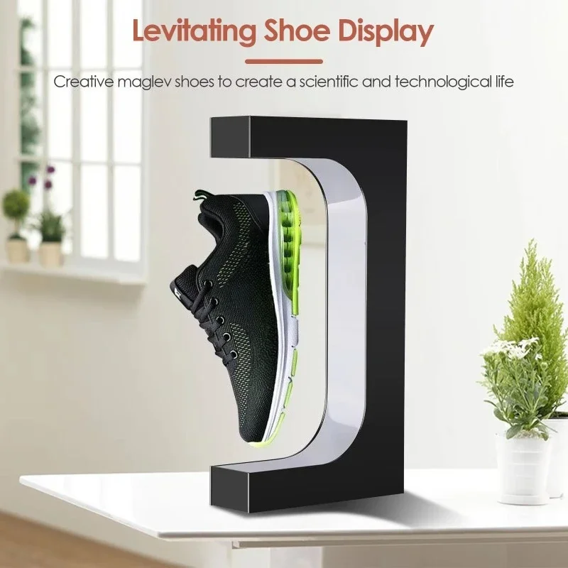 Magnetic Rotation Shoe Display Stand Levitation LED Floating Shoes Sneaker Home Decor Shoes Storage Shoes Shop Sample Showcase
